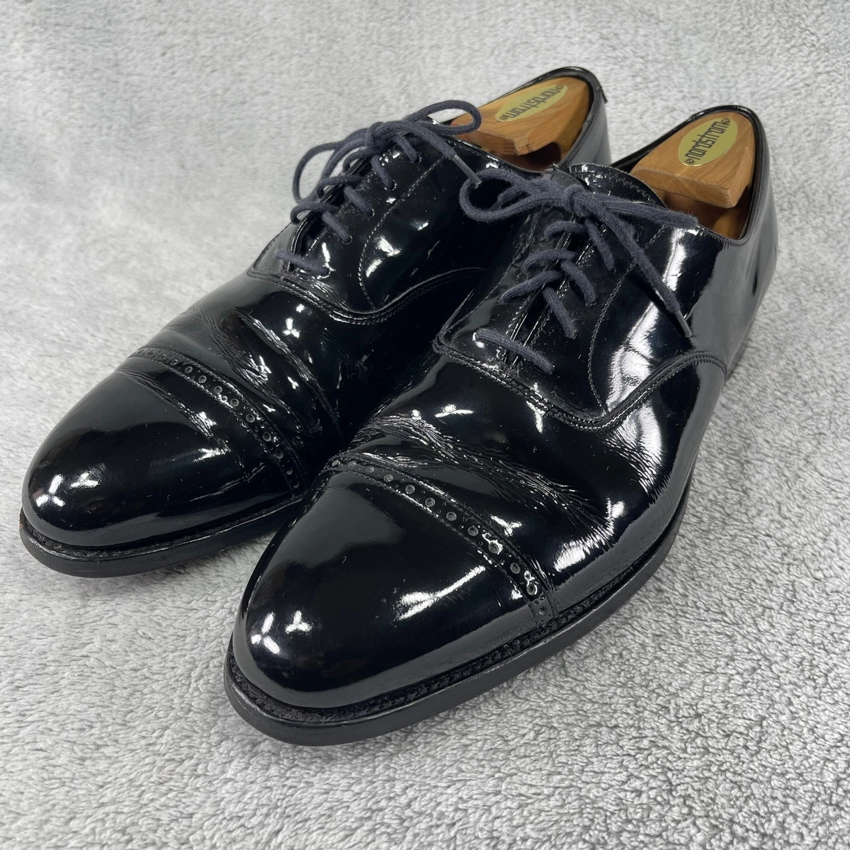Ralph Lauren Black Ennis Tuxedo Shoes Size 10D Polo Ralph Lauren Asher Cap-Toe Leather Oxfords | Saks Fifth  main image 2