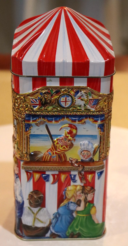 Church Hill’s Confectionary Tin Metal Punch & Judy Money Box