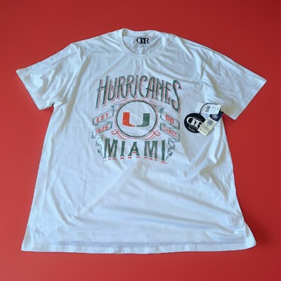 Men s darius rucker miami hurricanes T Shirt Size 2XL White Graphic