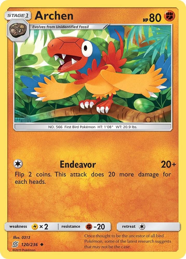 Archen 120/236 Uncommon SM - Unified Minds Pokemon NM/LP