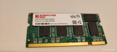   Komputer Bay 1GB DDR MEMORY PC2700 DDR 333MHz NON-ECC LD UNBUFFERED   Neu