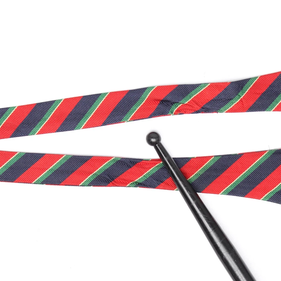 Pajarita de seda Robert Talbott de colección roja azul verde a rayas reloj de arena mariposa Foto 4 de 4