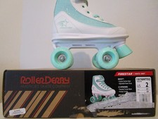 Roller Derby FireStar Youth Girl's Roller Skate White/Mint Size 2