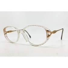 Luxottica LU4282 C123 Clear Pink Gold Oval Eyeglasses Frames Italy 51-15-130