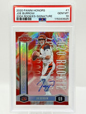 2020 Panini Honors - Joe Burrow - 2004 Rookies RC Auto #/49 - PSA 10 GEM MINT