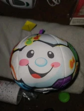 Fisher Price Laugh Learn Singing Soccer Ball Plush Toy for Infants 6 Months+