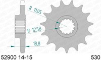 Ritzel 15-ZäHne 530-Teilung FüR Ducati Multistrada 1200 S Sport ABS 2011-2016