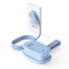 Cruise Approved Power Strip for Travel, 5 in 1 Extension Cord with 2 AC Outle...