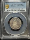 1870 P Seated Liberty Quarter PCGS Genuine - UNC Details (92 - Cleaned)