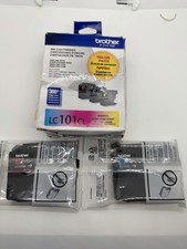New Open Box Brother LC101CL 2pk Ink Cartridges Magenta/Cyan Exp 04/2027