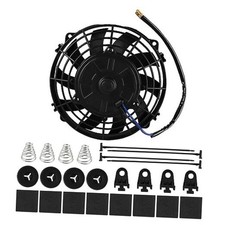 7" Universal Slim Fan Push Pull Electric Radiator Cooling 12V Mount Kit, 7 inch