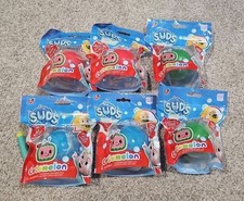 Lot Of 6 Cocomelon SUDS SOAPrize Collectible Character Toy in Soap Ball 3 Color