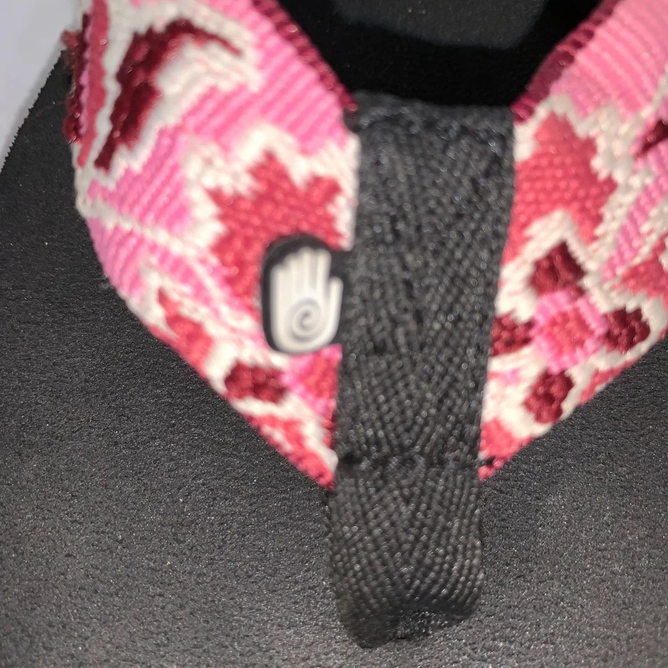 Sandalias de Tanga Teva Mush para Mujer Rosa, Rojo Floral Talla 8 Foto 3 de 4