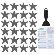 24 Pcs Starfish Bathtub Non Slip Stickers 3.86x3.86 Inch, Gray
