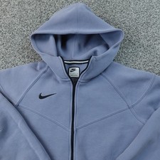 Nike Hoodie Womens M Blue Full Zip Tech Fleece Windrunner Sweatshirt Jacket Gym