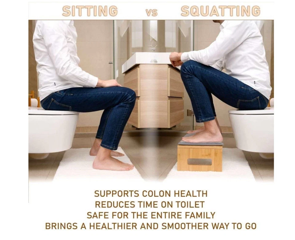 Bamboo Toilet Stool / Squatty Potty Collapsible And High Quality - Image 2 of 4