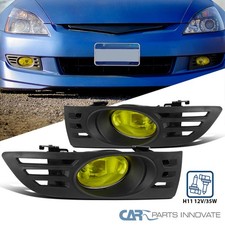Fit 2003-2005 Honda Accord 2dr Coupe Yellow Fog Lights Bumper Lamp Switchwiring