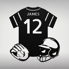 Personalized Baseball Gear Metal Sign Custom Wall Decor Gift for Baseball Fans