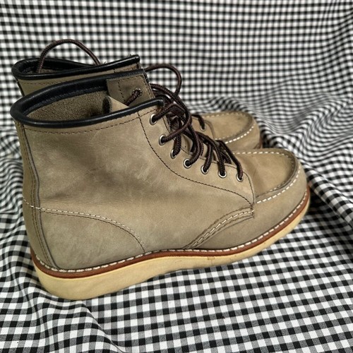 Botas de trabajo Red Wing para mujer de 6 pulgadas con puntera sin usar beige gris cuero neutro EE. UU. 6,5 - Imagen 3 de 6