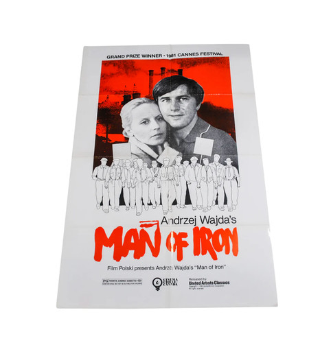 Vintage Man of Iron 1981 Original Film Movie 80s Poster 41 x 27