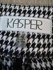 Kasper Women’s Black & White Houndstooth Dress Pants Tapered Flat Front 16 — photo 2