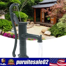 Hand Well pump Manual Deep Water Pump Cast Iron Handheld Press Garden