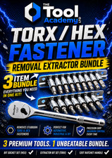Blue Spot Tool Set BUNDLE Damaged Torx Hex Fastener Remover Sets + 120T Ratchet