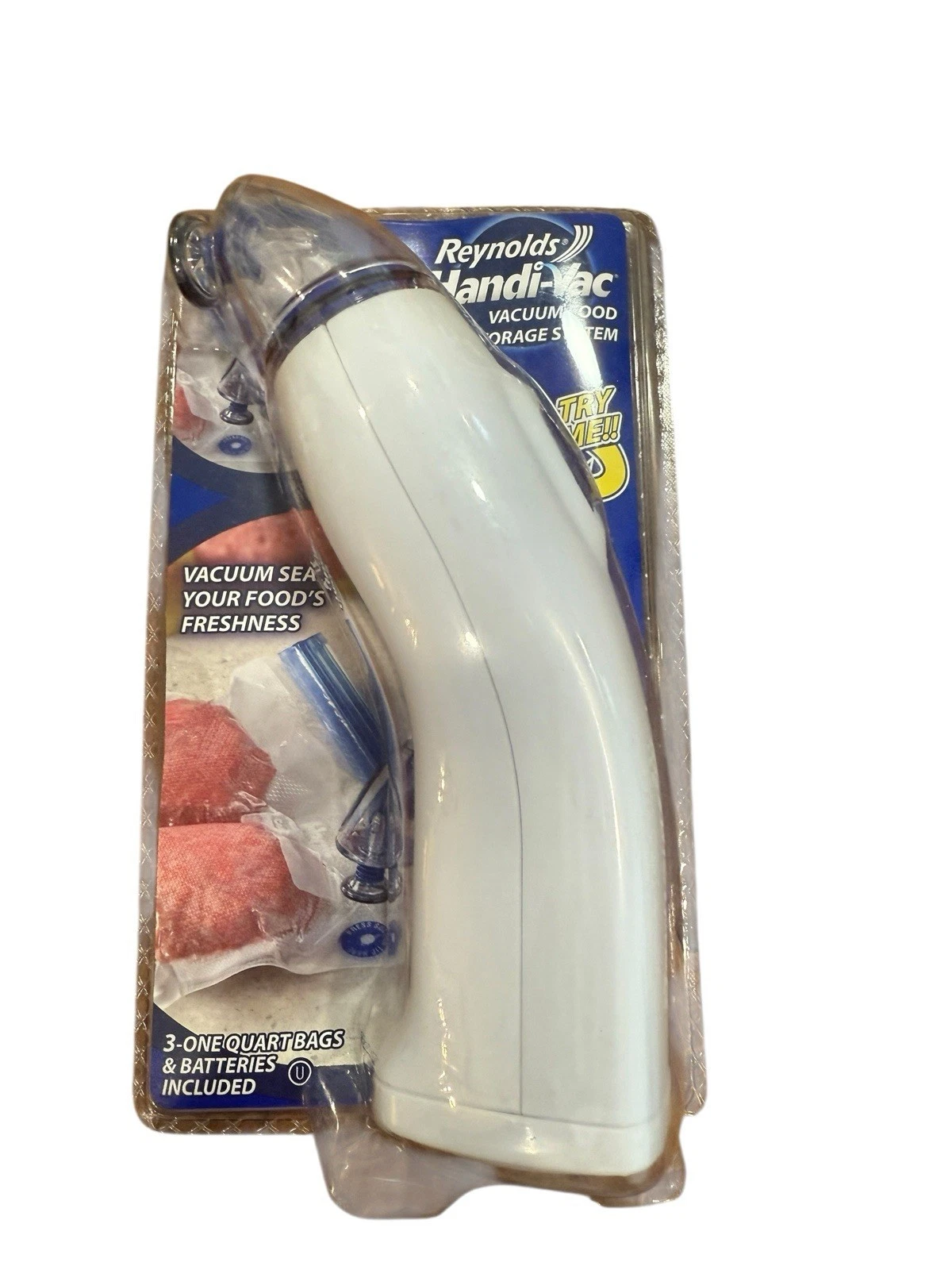Reynolds Handi-Vac Vacuum Sealer Freezer Storage Bag Starter Kit 3 Bags New