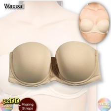 NWD Wacoal 32DD Red Carpet Full Figure Underwire Strapless Bra 854119 Sand