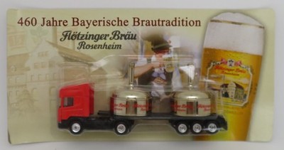 GRELL HO 1/87 TRUCK SEMI TRAILER SCANIA 124L 420 BELLS FLÖTZINGER BEER BOX