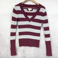 Vintage American Eagle Women Sweater Size L Cable Knit Preppy Y2K 90s Bella Swan