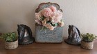 Vintage Gray Metal Wall Planter Decorative Storage Wall Decor French Country — photo 10