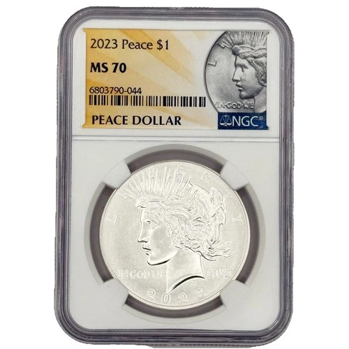 2023 $1 Peace Silver Dollar NGC MS70 Peace Label