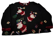 Carolina Colours Ladies Christmas Sweater Santa Size Large Rolled Neck