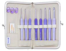 Tulip Knitting Needles "ETIMO Murasaki Cushion Grip Crochet Hook Set TEM-001