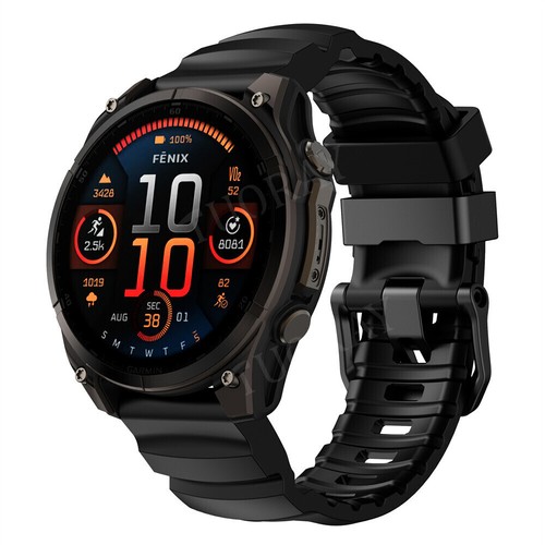 Sport Silicone Watch Band Strap For Garmin Fenix 8 7 7X Pro 6 6X 5 5X 3 HR EPIX - Picture 11 of 81