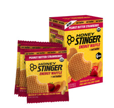 Honey Stinger Organic Energy Waffle Snack, Peanut Butter Strawberry 1.06 oz