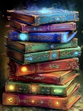 Book of Wonders Diamond Art Kits for Adults, Books 12X16 inch, 01