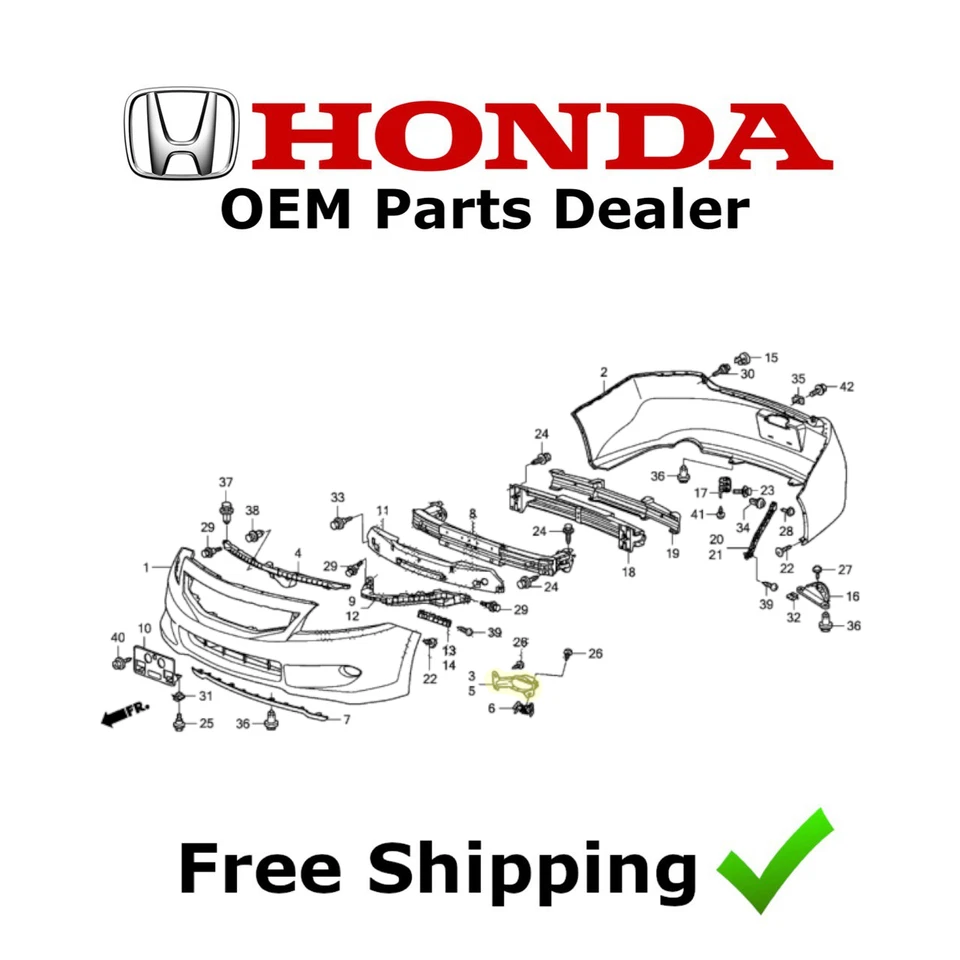 Honda Accord 2008-2010 *Cupé* 2 puertas delantero izquierdo + derecho par cubierta de llenado de faros antiniebla NUEVO Foto 2 de 3