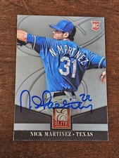 2014 Elite NICK MARTINEZ Rangers In-Person Signed  AUTO