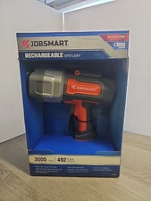 Job Smart Rechargeable Spotlight 3000 Lumens 492 Ft. Beam Distance