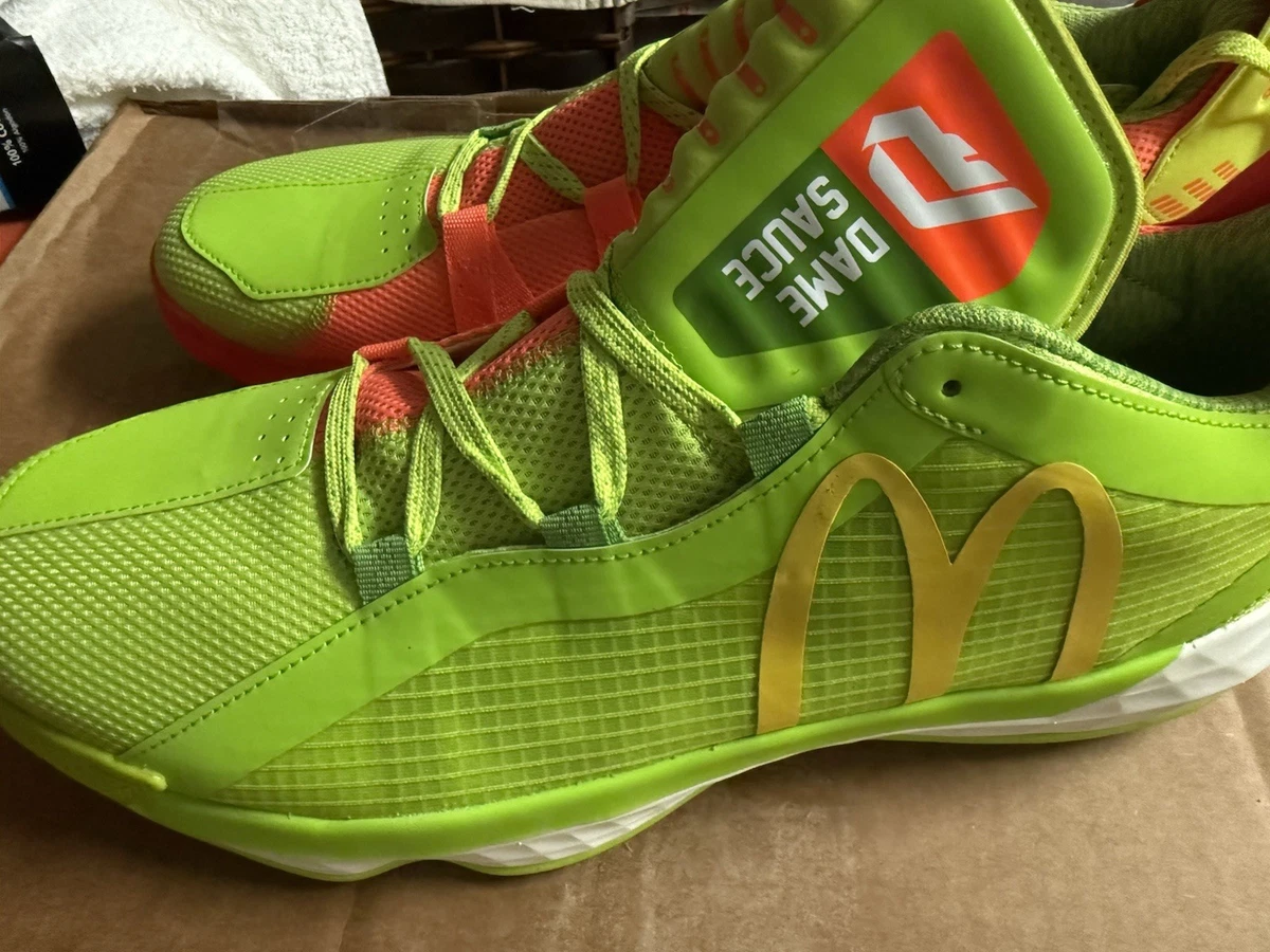 Adidas Lime Green Dame Lillard Dame 6 Mcdonald's Sauce Dead Stock
