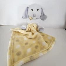Little Beginnings White Puppy Dog Plush Lovey Yellow Gray Security Blanket Baby