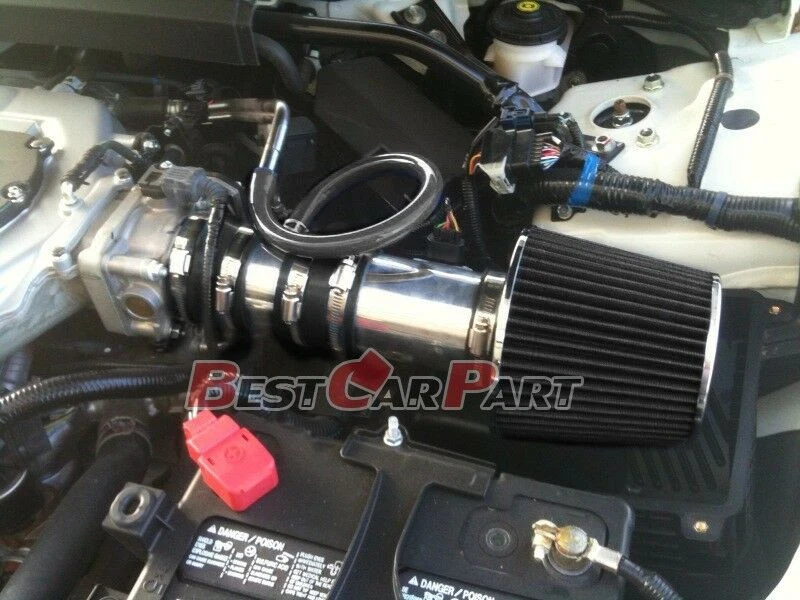 Kit de entrada de ar BCP RW CINZA para 2008-2012 Accord & CrossTour 3.5 V6 TL Ram + filtro - Imagem 3 de 4