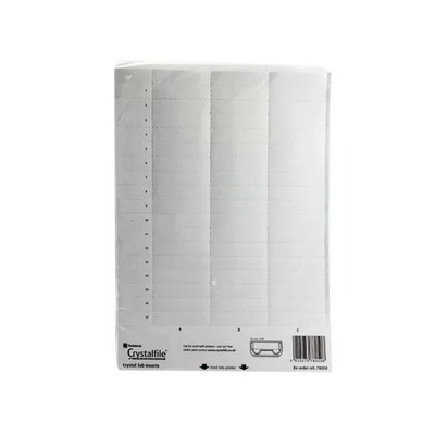 Rexel Crystalfile bedruckbare Akteneinlagen weiß (50er Pack) 78050