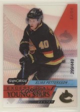 2020 Upper Deck Synergy Exceptional Young Stars Gold /449 Elias Pettersson 16d2