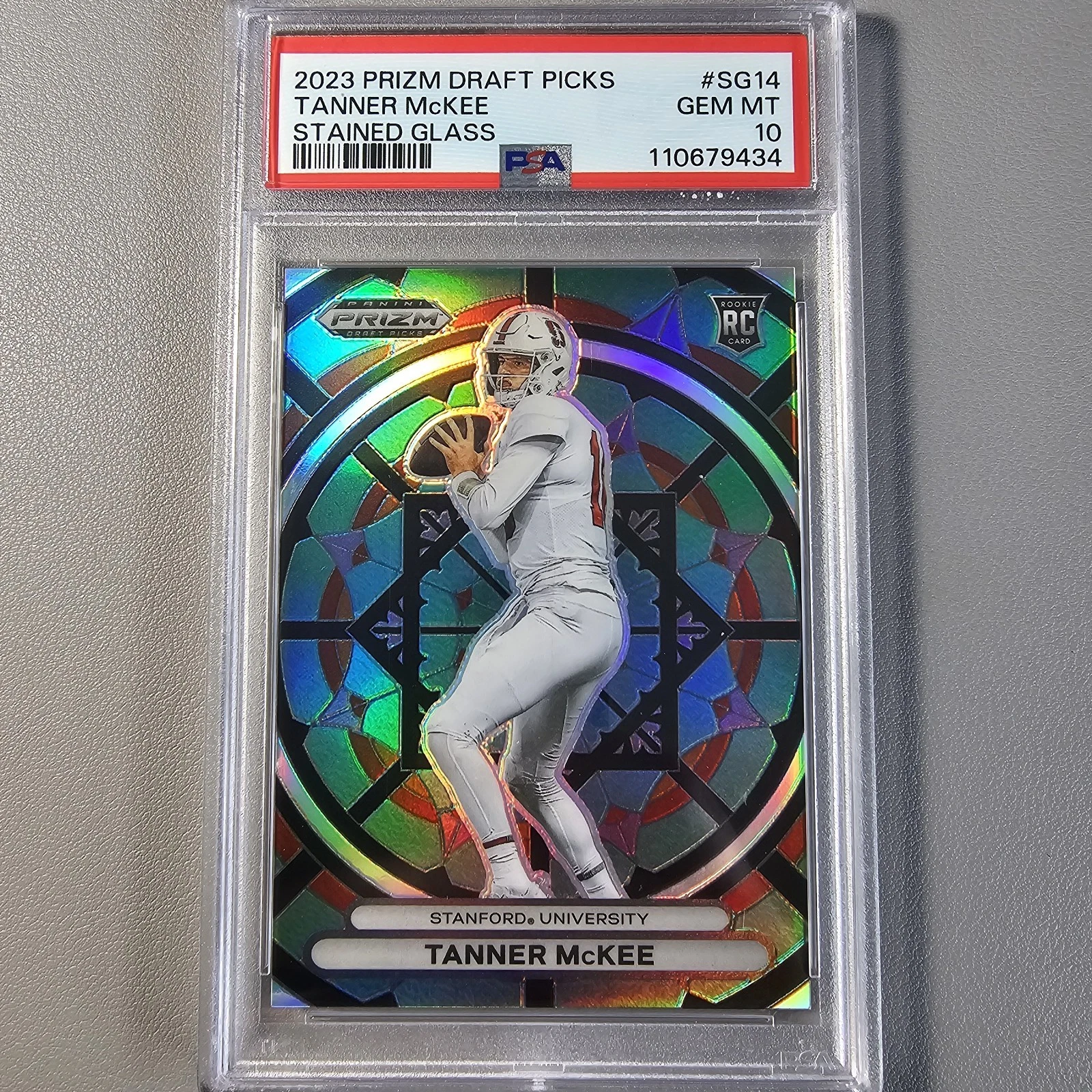 Tanner McKee Panini Prizm Draft Picks Stained Glass #SG14 Base