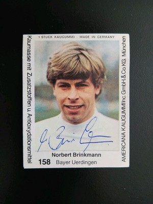 Norbert Brinkmann  Bayer Uerdingen Americana 1980 # 158 ungeklebt handsigniert 
