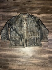 Art To Wear Tapestry Jacket Xl Brown Gold Patchwork Floral Tudor Court By Haband