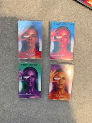Kylie Minogue Tension 4 Cassettes Limited Edition 2023 orange, green, blue, pink